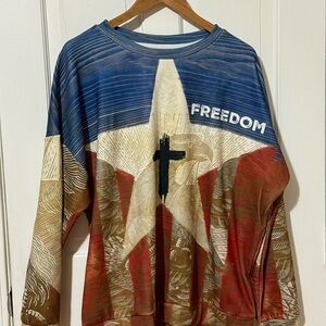 Charlie Kirk Patriotic Freedom Graphic Top